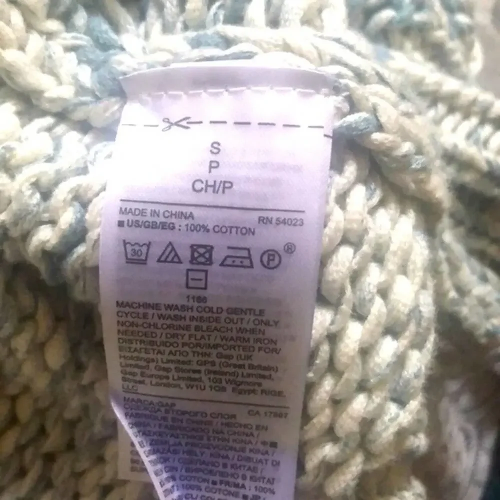 Gap Blue & White Oversized Knit Cardigan size Small - Picture 8 of 8